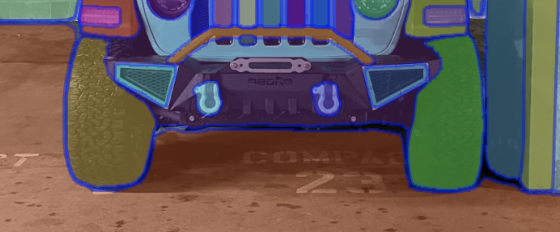Vehicle feature extraction with semantic segmentation